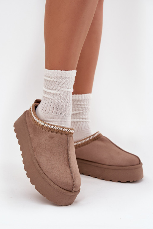 Faible Bottes de neige FémininHaftem avec une plateforme beige Activérirya