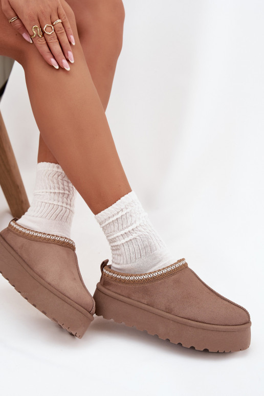 Faible Bottes de neige FémininHaftem avec une plateforme beige Activérirya