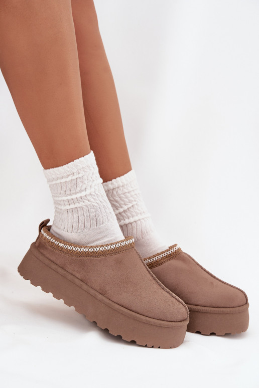 Faible Bottes de neige FémininHaftem avec une plateforme beige Activérirya