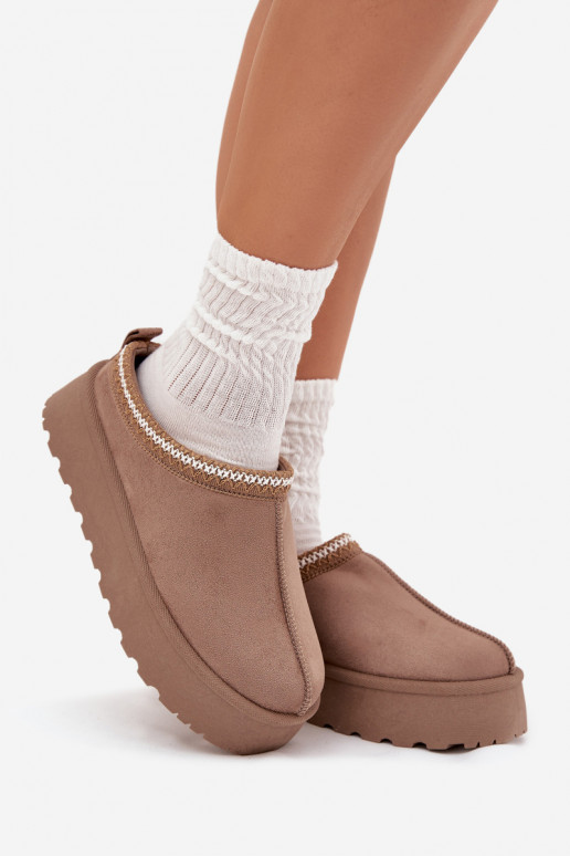 Faible Bottes de neige FémininHaftem avec une plateforme beige Activérirya