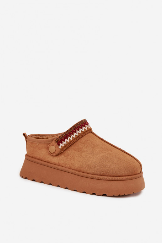 Bottes de neige Le bas des femmesRuchomym Bandesem I Haftem avec une plateforme marron Lyrisse Bottes de neige Le bas des femmesRuchomym Bandesem I Haftem avec une plateforme marron Lyrisse