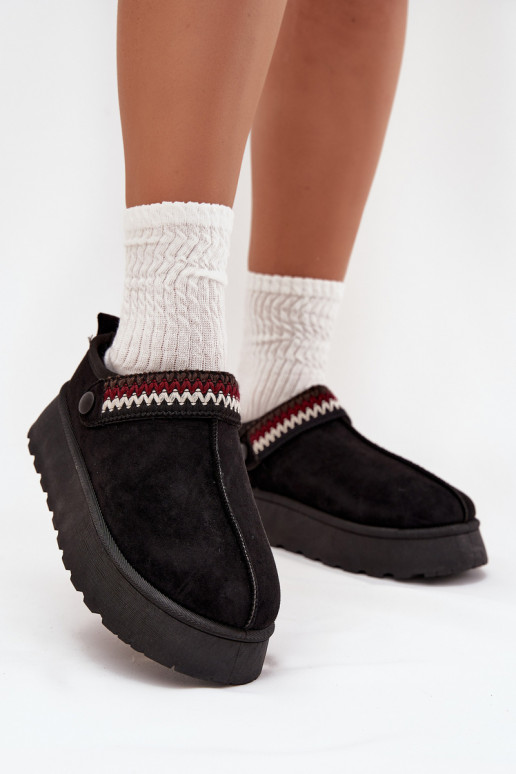 Bottes de neige Le bas des femmesRuchomym Bandesem I Haftem avec une plateforme couleur noire Lyrisse