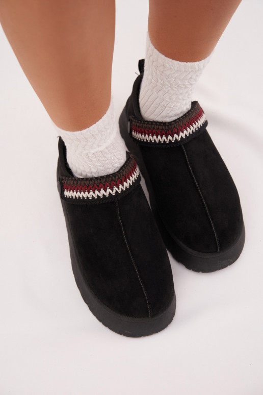 Bottes de neige Le bas des femmesRuchomym Bandesem I Haftem avec une plateforme couleur noire Lyrisse