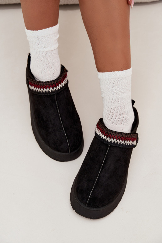 Bottes de neige Le bas des femmesRuchomym Bandesem I Haftem avec une plateforme couleur noire Lyrisse