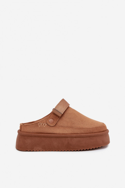 Bottes de neige Féminin avec une plateformeavec fermoir adhésifem marron Jorielle