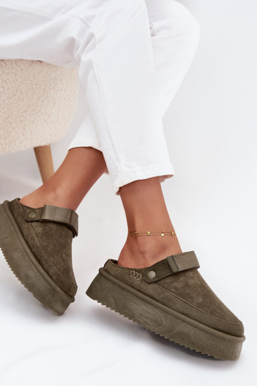 Bottes de neige Féminin avec une plateformeavec fermoir adhésifem couleur kaki Jorielle Bottes de neige Féminin avec une plateformeavec fermoir adhésifem couleur kaki Jorielle