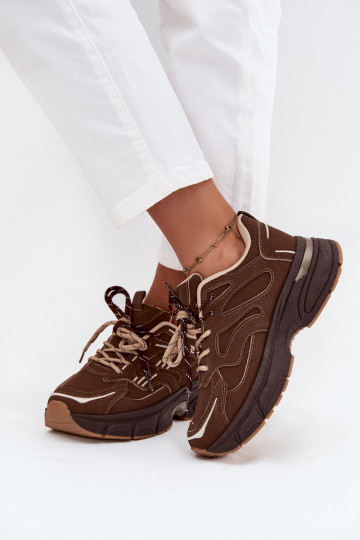 baskets Chaussures modèle baskets FémininPodÀójnym Laçagem CzekoladoÀe Annelie 2