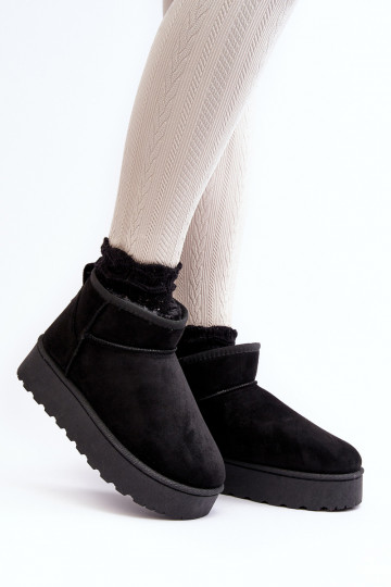 Bottes de neige à plateforme noires pour femmes avec fourrure intérieure « Xamella » 2
