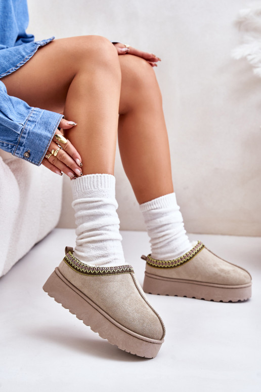 Bottes de neige Féminin avec une plateforme réchauffer avec de la fourrure à l intérieur couleur verte Remenia Bottes de neige Féminin avec une plateforme réchauffer avec de la fourrure à l intérieur couleur verte Remenia