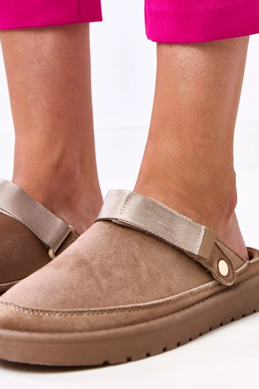 Mules marron avec velcro Miluska Mules marron avec velcro Miluska