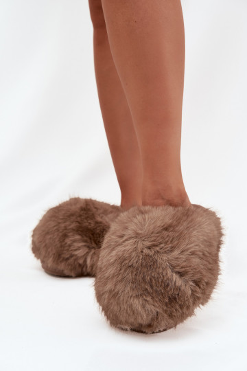 Pantoufles pour femmes avec fourrure Iseline couleur marron 2