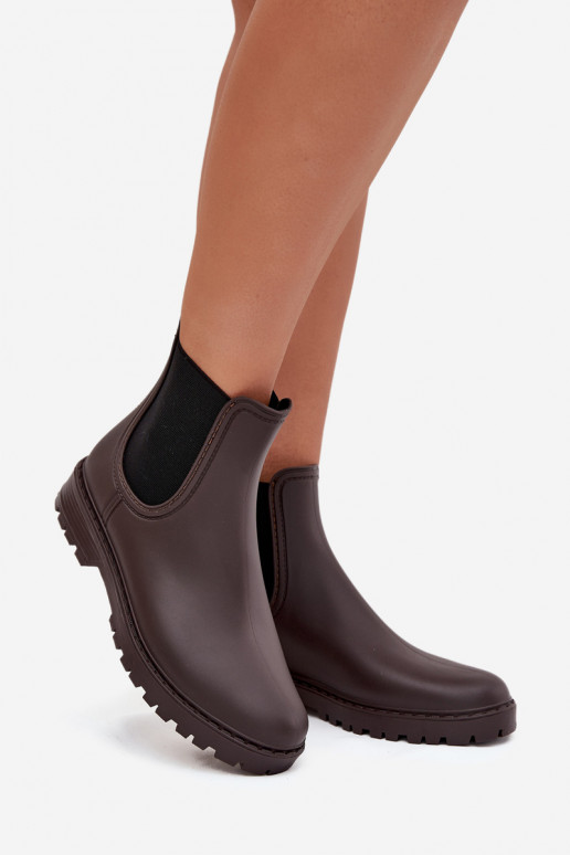 Bottes en caoutchouc FémininElastycznymi DANSstaÀkami CzekoladoÀe Ciariel