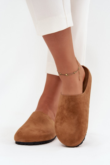 Chaussons Sabots Féminin avec une plateforme marron Sylviane 2