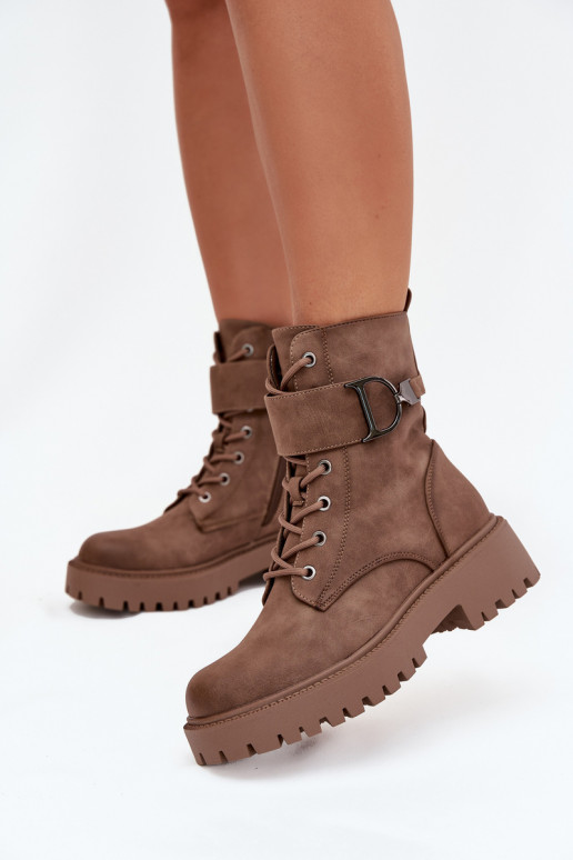 Bottines de travail Fémininréchauffer avec des talons décorés beige Ulivine Bottines de travail Fémininréchauffer avec des talons décorés beige Ulivine