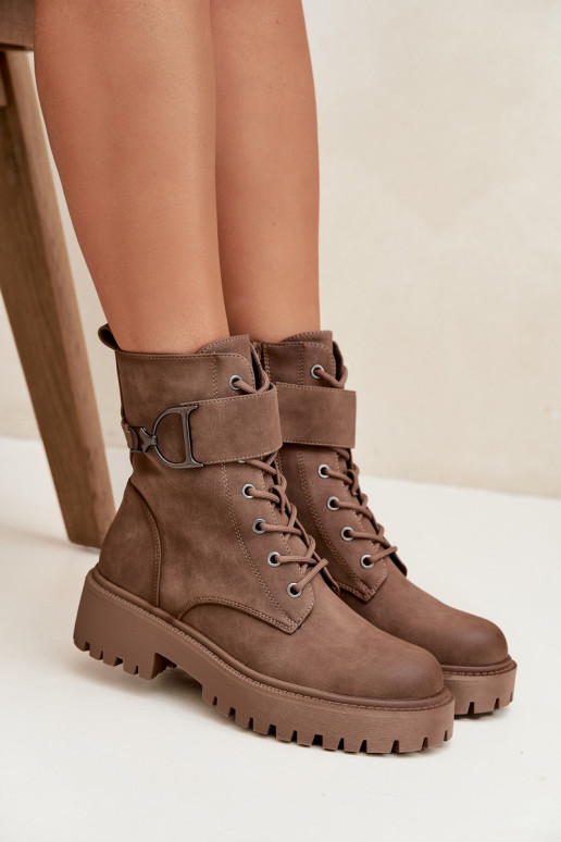 Bottines de travail Fémininréchauffer avec des talons décorés beige Ulivine Bottines de travail Fémininréchauffer avec des talons décorés beige Ulivine