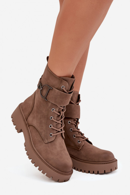 Bottines de travail Fémininréchauffer avec des talons décorés beige Ulivine Bottines de travail Fémininréchauffer avec des talons décorés beige Ulivine