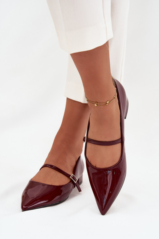 Ballerines laquées Activé Subtilm Obcasie avec des sangles Bourgogne Isvella Ballerines laquées Activé Subtilm Obcasie avec des sangles Bourgogne Isvella