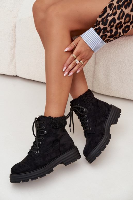 réchauffer chaussures Bottes pour femmes avec des lacets couleur noire Lyrinne réchauffer chaussures Bottes pour femmes avec des lacets couleur noire Lyrinne