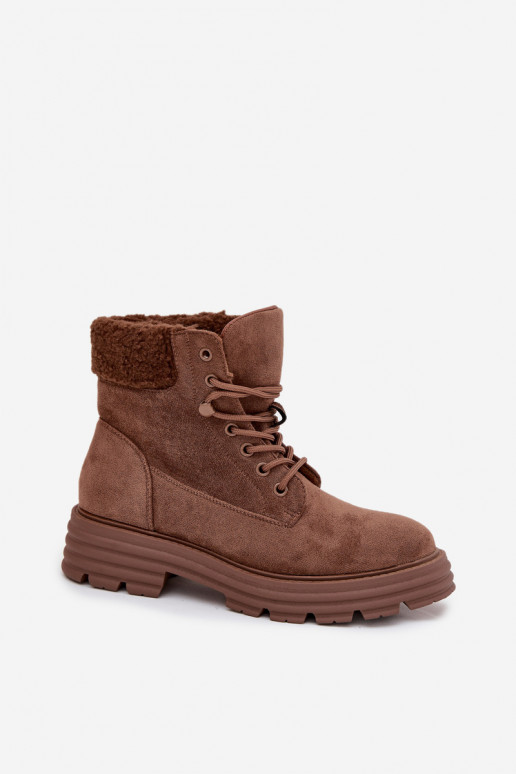réchauffer chaussures Bottes pour femmes avec des lacets marron Lyrinne réchauffer chaussures Bottes pour femmes avec des lacets marron Lyrinne