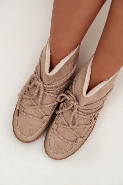 Bottes de neige Féminin avec des détails élégants beige Rebekah Bottes de neige Féminin avec des détails élégants beige Rebekah