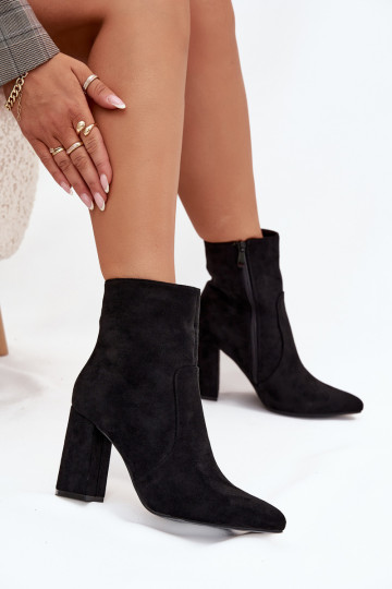 réchauffer Bottes pour femmesen daim écologiqueu couleur noire Pralina