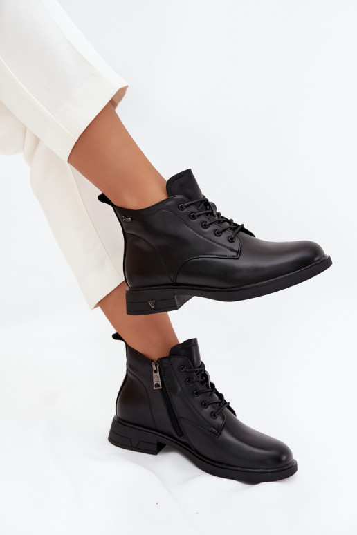 réchauffer Peau Bottes pour femmes Sur un talon bas Vinceza 39953 couleur noire