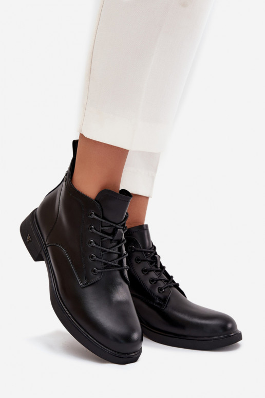 réchauffer Peau Bottes pour femmes Sur un talon bas Vinceza 39953 couleur noire