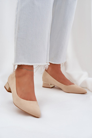 Chaussures Sur un talon bas I Szpiczastymi Noskami beige Terilara 2