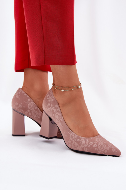 Style élégant Chaussures avec des talons DANS couleur rose Vinceza 62223 couleur rose