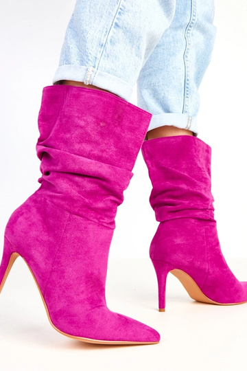 Bottines violettes en daim... 2