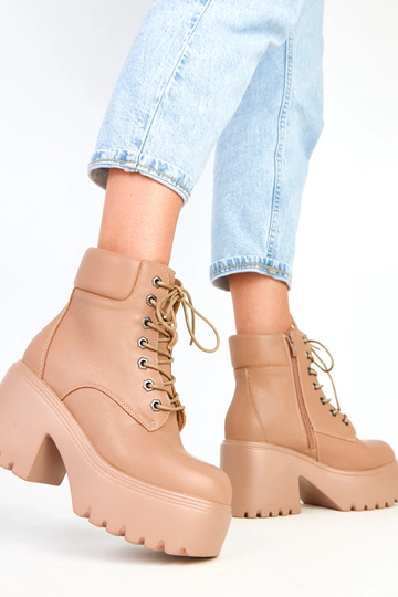 Bottines couleur sable à... 2