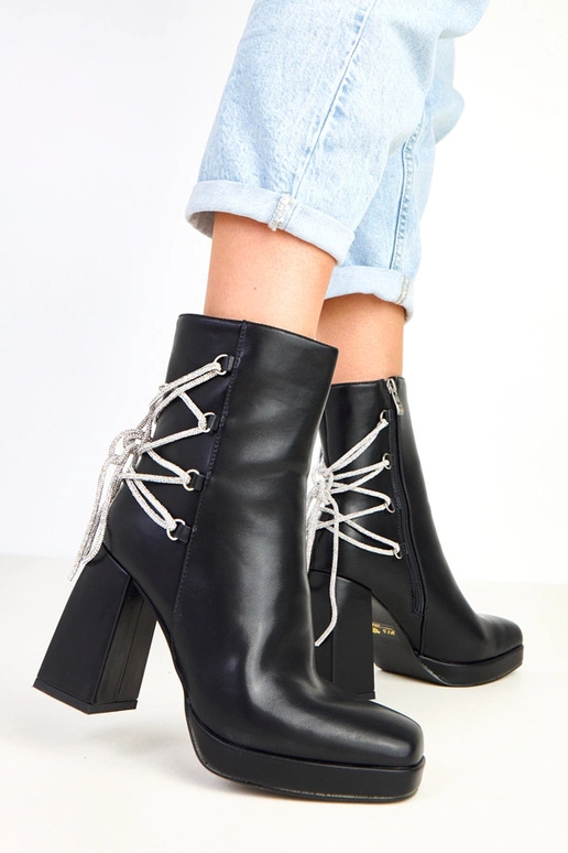 Nancy bottines noires sur talon...