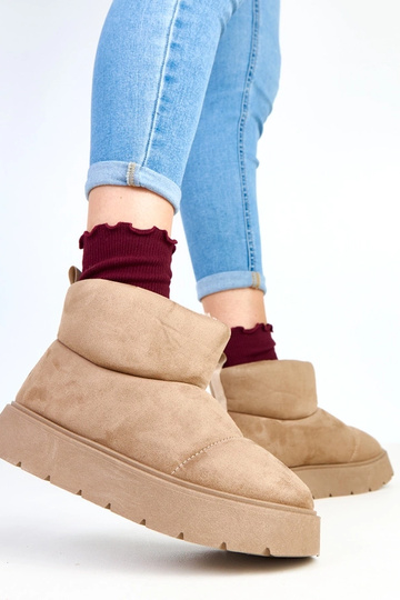 Ribeiro bottes d'hiver chaudes couleur sable sur plateforme 2