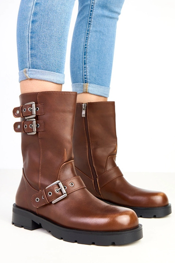 Shalay bottines marron sur...
