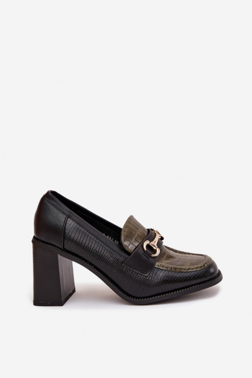 chaussures Féminin avec des talons avec une empreinte I couleur doréem Detalem vert-couleur noire Novella chaussures Féminin avec des talons avec une empreinte I couleur doréem Detalem vert-couleur noire Novella