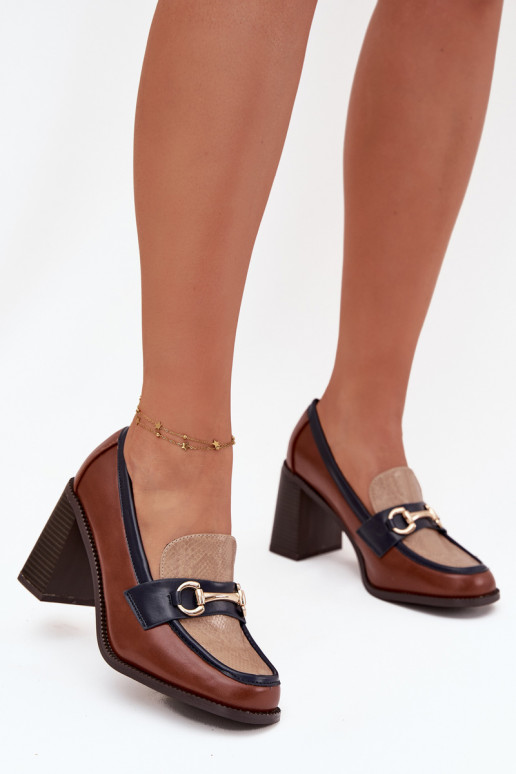 chaussures Féminin avec des talons avec une empreinte I couleur doréem Detalem beige-marron Novella chaussures Féminin avec des talons avec une empreinte I couleur doréem Detalem beige-marron Novella