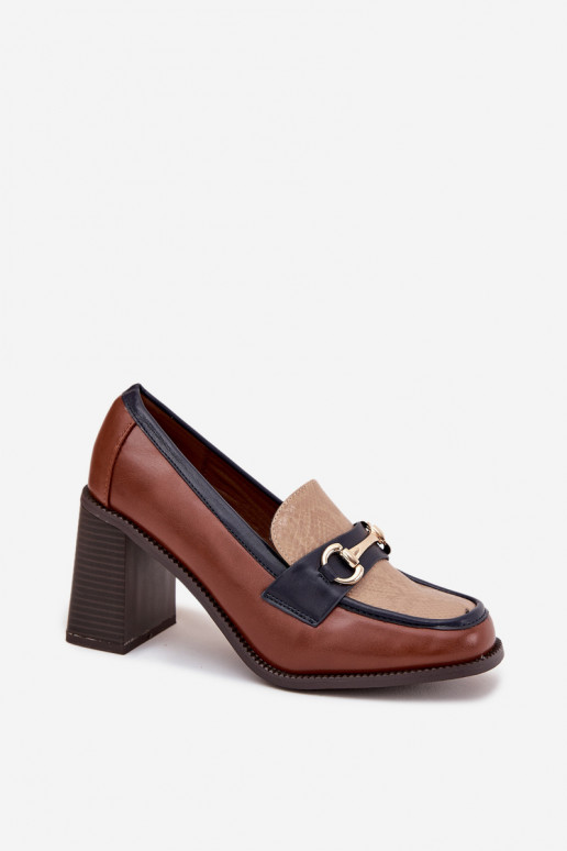 chaussures Féminin avec des talons avec une empreinte I couleur doréem Detalem beige-marron Novella chaussures Féminin avec des talons avec une empreinte I couleur doréem Detalem beige-marron Novella
