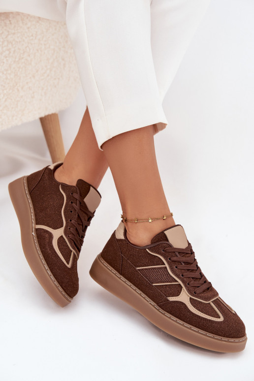 Faible Chaussures modèle baskets Féminin marron Brenelle Faible Chaussures modèle baskets Féminin marron Brenelle