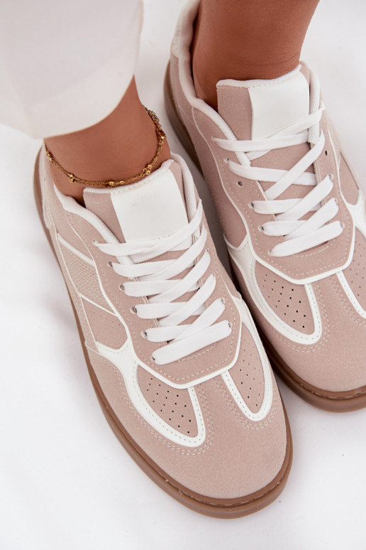 Faible Chaussures modèle baskets Féminin beige Brenelle Faible Chaussures modèle baskets Féminin beige Brenelle