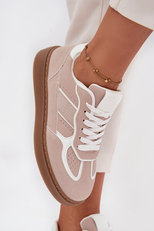 Faible Chaussures modèle baskets Féminin beige Brenelle Faible Chaussures modèle baskets Féminin beige Brenelle