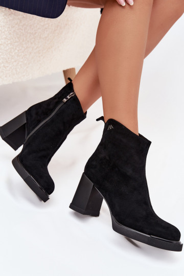en daim Peau Bottes pour femmes Vinceza 91142 couleur noire