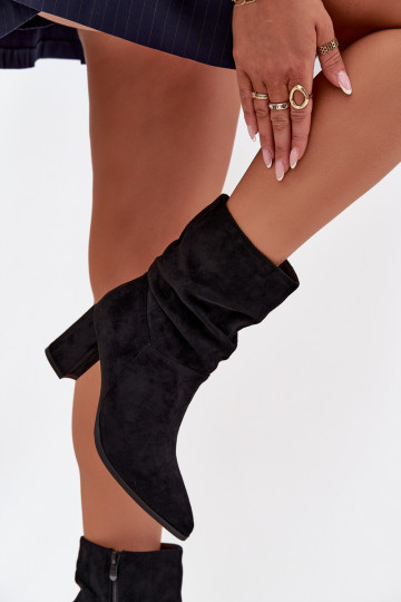 Bottes pour femmes Avec des volants réchauffer couleur noire Amelise