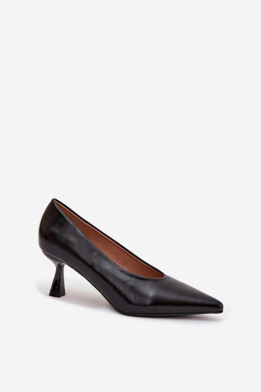 avec effet vernis Chaussures avec des talons fins couleur noire Gavrielle avec effet vernis Chaussures avec des talons fins couleur noire Gavrielle
