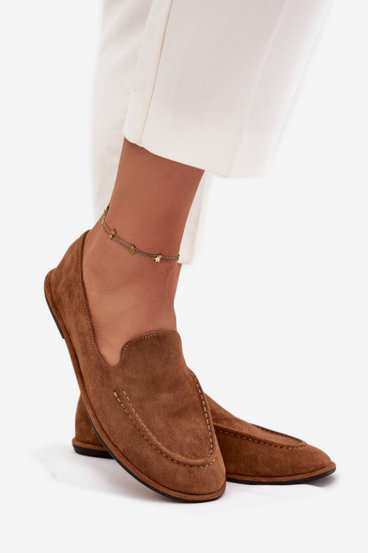 mocassins pour femmesen daim écologiqueu isocèle marron Miryelle