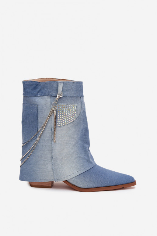Bottes pour femmes avec des chaînes Il fauttière jean Ilyana Bottes pour femmes avec des chaînes Il fauttière jean Ilyana