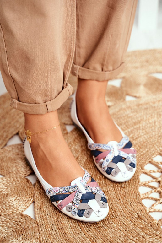 Féminin Ballerines Il fautciejka couleur blanche 01358-21