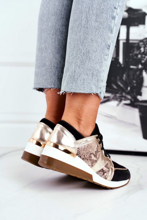 Chaussures modèle baskets en cuir couleur dorée Nicole 2465 Chaussures modèle baskets en cuir couleur dorée Nicole 2465