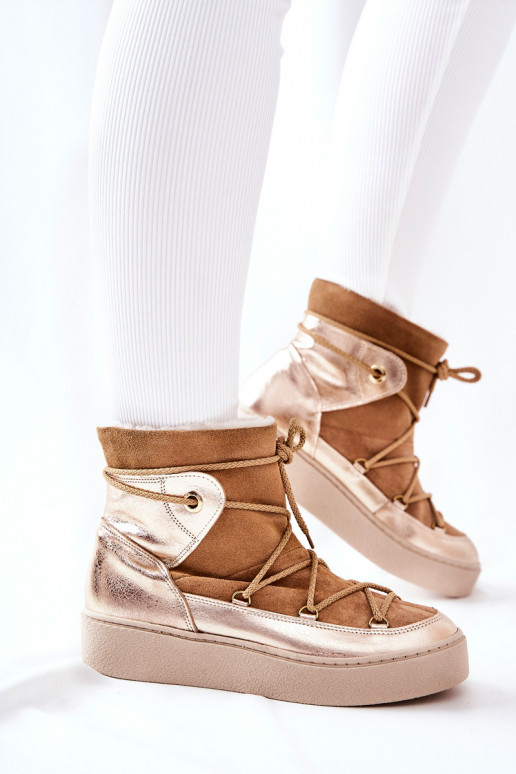 réchauffer Chaussures en daim Bottes de neige marron Clarem réchauffer Chaussures en daim Bottes de neige marron Clarem