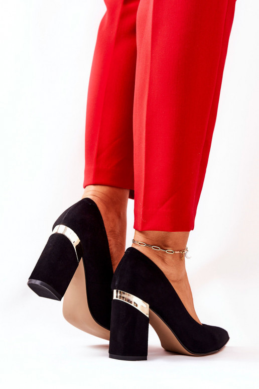 Chaussures en daim LeÀski 3117 couleur noire Chaussures en daim LeÀski 3117 couleur noire