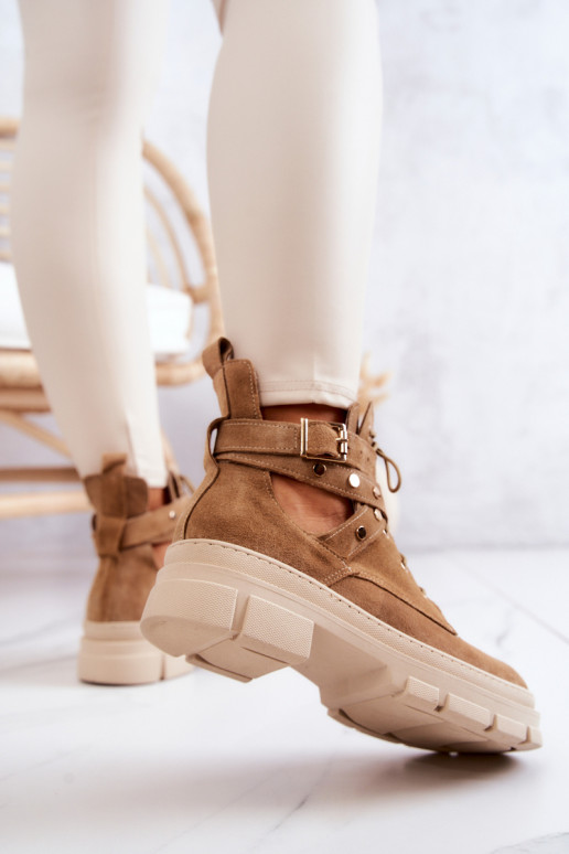 en daim Féminin Bottes Avec découpes marron Everly en daim Féminin Bottes Avec découpes marron Everly